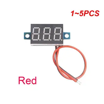 1 ~ 5ШТ Портативный двухпроводной измеритель напряжения постоянного тока 4,5-30 В, измеритель напряжения на красной светодиодной панели дисплея, высококачественные автомобильные запчасти из материалов