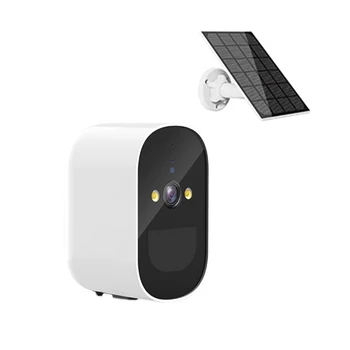 1 Комплект камеры наблюдения 4-Мегапиксельная HD Солнечная камера Беспроводная Встроенная батарея Домашняя камера безопасности Радионяня