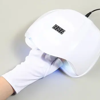 1 пара перчаток с защитой от ультрафиолета, перчатка с защитой от ультрафиолета, инструмент для маникюра без пальцев, инструмент для дизайна ногтей LED UV 6