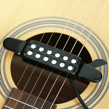 1 шт. Гитарный звукосниматель, разъем для звукоснимателя акустической гитары, черный пластик, металл для металлической струнной гитары и акустической 18