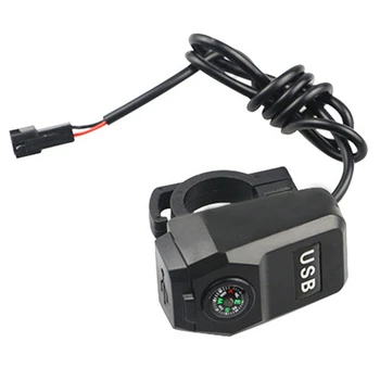 1 ШТ Электромобиль USB Автомобильное Зарядное Устройство Черный ПВХ Велосипед Мотоцикл Зарядная Головка Снаряжение Для верховой Езды 10