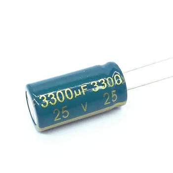 10 шт./лот 25V 3300 МКФ Низкочастотный алюминиевый электролитический конденсатор размером 13*25 3300UF25V 20% 19