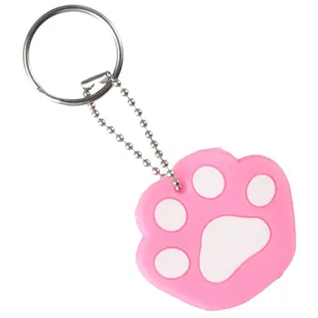10шт Розовая цепочка для ключей Прочный силикагелевый значок с кошачьим когтем, катушка, держатель для удостоверения личности, офисный