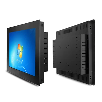 14 15,6 17,3 18,5 Дюймов Пряжка Встроенный Промышленный ЖК-Монитор Резистивный Сенсорный Экран для Компьютера ЖК-Дисплей с HDMI 1366*768 2