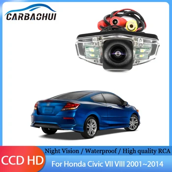 170 Градусов Черный CCD HD Ночного Видения Водонепроницаемый Автомобильный Обратный Резервный Фотоаппарат Заднего Вида Для Honda Civic VII VIII 2001 ~ 2014 17