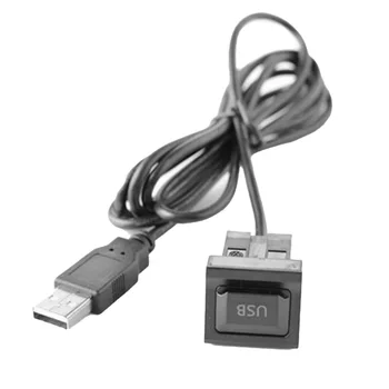 1шт 1 × USB с пылезащитным чехлом Жгут проводов для скрытого монтажа на приборной панели, двойной удлинитель USB, высококачественный кабель-адаптер USB-порта 10