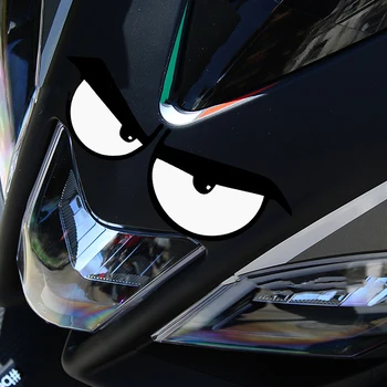 1ШТ злые улыбающиеся глаза светоотражающее окно шлема бампер зеркало заднего вида мотоцикл наклейка на мото велосипед наклейка на автомобиль наклейки для укладки 17