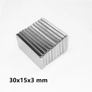 2 ~ 100ШТ 30X15X3 мм блок мощных магнитов 30 мм X 15 мм N35 DIY Неодимовый магнит 30x15x3 мм Постоянные магниты NdFeB 30*15*3 мм 11