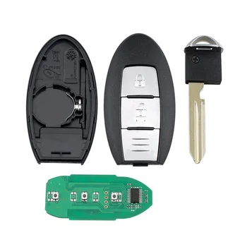 2-Кнопочный автомобильный ключ с дистанционным управлением Smart Key Fob Case J458 для NISSAN Qashqai X-Trail 433 МГЦ 46-чиповый аккумулятор PI970 1