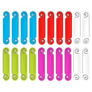 20 Шт кабельных меток, бирки для управления кабелями, Разноцветные этикетки для кабелей, идентификационные бирки шнура для USB-зарядного устройства для компьютера и телефона 4