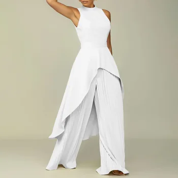 2023 Африканская одежда для женщин, Осенний африканский топ без рукавов с круглым вырезом, Длинные плиссированные брюки, комплекты в тон Дашики, Африканская одежда