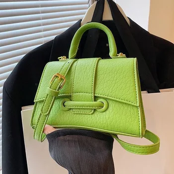 2023 Новая сумка с рисунком личи, женская сумочка с новой пряжкой на ремне, сумка через одно плечо, кошельки и сумки