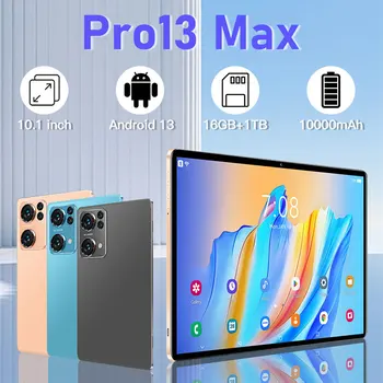 2024 Оригинальная Глобальная Версия Планшетного ПК Pro13 Max 10000 мАч Android 13 Планшет 16 ГБ + 1 ТБ Планшеты 5G HD GPS WIFI Mi Tab 4K Экран 14