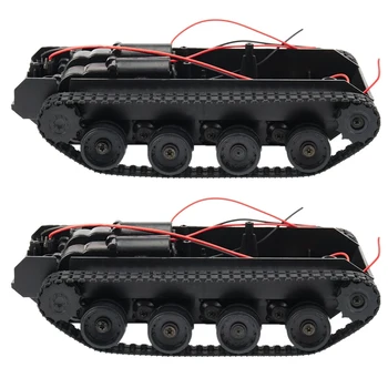 2X Rc танк Умный робот-танк Комплект шасси автомобиля Резиновый гусеничный движитель для Arduino 130 Мотор Diy Робот Игрушки для детей