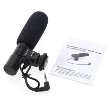 3,5 мм Видеоблог Для записи интервью Конденсаторный цифровой стереофонический профессиональный микрофон 17