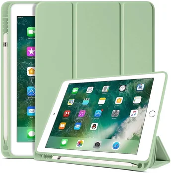 3-Трехстворчатая Подставка Auto Sleep Smart Cover для iPad Mini 6 8.3 Funda Для iPad Mini 5 4 1 2 3 7.9 Силиконовая подставка С держателем для карандашей 1