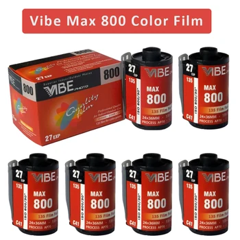 5 рулонов /6 рулонов /10 рулонов Цветной пленки VIBE Max 800 ISO 800 135 Негативная пленка 27EXP / рулон для камеры VIBE 501F (Срок годности: май 2024)