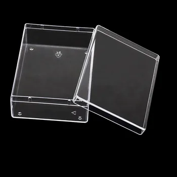 5 шт./лот Квадратные Прозрачные пластиковые коробки PS для хранения мини-ювелирных изделий/бусин/поделок, контейнер для упаковки в витрину 9