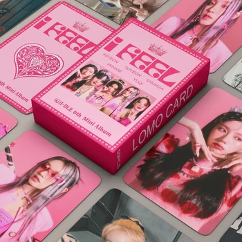 55 шт./компл. Фотокарточки Kpop GIDLE I Feel Альбом Lomo Cards (G) I-DLE Girls I Love Фотокарточка Открытка для Коллекции Фанатов Подарок 1