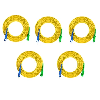 5шт SC/APC-SC/UPC Оптоволоконный Патч-Корд Симплексный кабель FTTH SM Однорежимный 1 м/2 м/3 м/5 м Оптическая Перемычка 2,0 мм или 3,0 мм 15