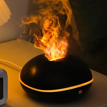 7-Цветной Пламенный Ароматический Диффузор 200 мл Fire Flame Увлажнитель Воздуха Home USB Диффузор Эфирного Масла Увлажнитель Воздуха Aroma Ароматический Диффузор 19