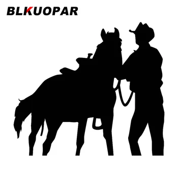 BLKUOPAR для ковбойской лошади, автомобильная наклейка, индивидуальность, Устойчивая к царапинам Наклейка, Водонепроницаемый ноутбук, Защита лобового стекла, бампера, двери автомобиля 2