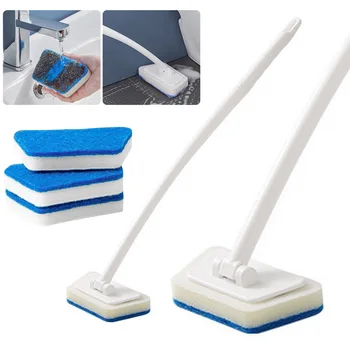 Cleaning Brushes Multi-Functional Wall Brush Long Handle Removable Household Floor Bathroom Brushes для кухни полезные вещи 4