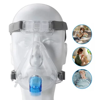 CPAP Маска для лечения Апноэ CPAP Автоматический Дыхательный Аппарат Для Сна Назальная Полнолицевая Маска с Головным Убором Аксессуары для Респиратора Против Храпа 4