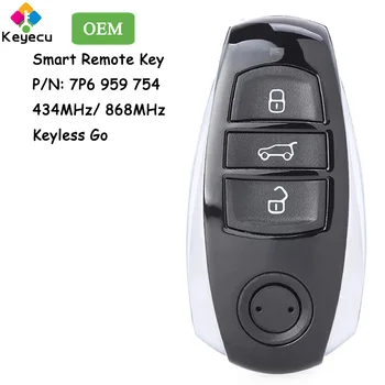 KEYECU OEM Keyless Go Smart Remote Автомобильный Брелок 3 Кнопки 434 МГц 868 МГц для Volkswagen Touareg 2011 2012 2013 2014 2015 2016 2017 12