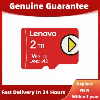 Lenovo 2TB SD /TF Карта Флэш-Памяти 512GB Высокоскоростная SD-Карта 1TB Micro TF SD-Карта 256GB 128GB Для Телефона Drone Ps5 Бесплатный SD-Адаптер