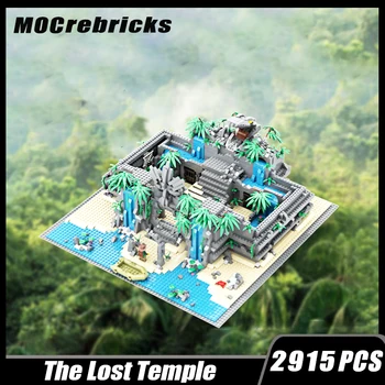 MOC-105368 Jungle Island The Lost Temple Building Modularization Строительный Блок В Сборе Модель Кирпичная Игрушка Детские Подарки 14