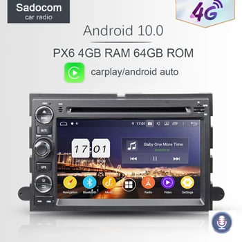 PX6 Android 11,0 8 Core 4G RAM Автомобильный DVD-плеер GPS RDS авторадио wifi автомобильное радио для Ford Fusion Explorer Edge Expedition 2006-2009 19