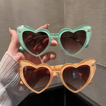 RBRARE Солнцезащитные очки в форме сердца Женская Мода Diamond Sense Солнцезащитные Очки Желеобразного Цвета Love Glasses Women Lentes De Sol Mujer 9