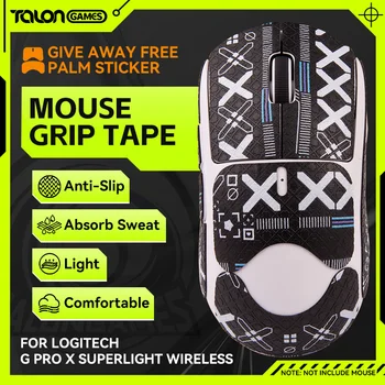 TALONGAMES Mouse Grip Tape DIY Наклейка Ручной Работы Black Printi Нескользящая Впитывающая Пот Для Logitech G PRO X Superlight Wireless