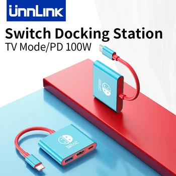 Unnlink Switch Dock TV Док-станция для Nintendo Switch Портативная Док-станция USB C до 4K HDMI USB 3.0 Концентратор для Macbook Pro Samsung