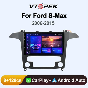 Vtopek 2din Android 12 Автомобильный Радио Мультимедийный Плеер Для Ford S Max S-MAX 2007-2015 Стерео Навигация GPS Carplay Автоматическое Головное Устройство 7