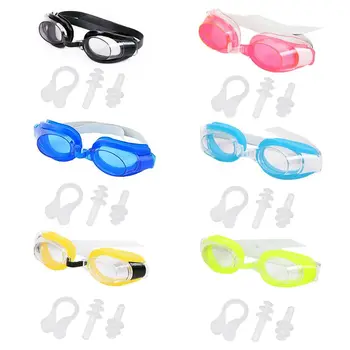 Y1UC Женщины Мужчины Взрослые Водонепроницаемые Противотуманные плавательные очки, набор УФ-лучей для защиты Широкий 7