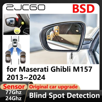 ZJCGO BSD Система Обнаружения Слепых зон При Смене полосы движения с помощью Системы Предупреждения о Парковке и вождении для Maserati Ghibli M157 2013 ~ 2024 18