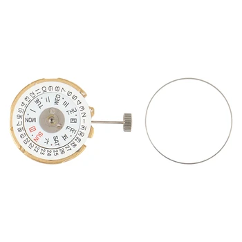 Автоматический часовой механизм точности NH36, золотисто-белый, с датой, с колесиком для замены наручных часов для механизма Seiko NH36 15