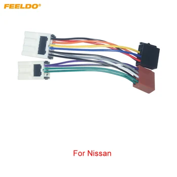 Автомобильный адаптер для преобразования стереосистемы FEELDO для Nissan ISO CD-радио Жгут проводов Оригинальный кабель головных устройств 10