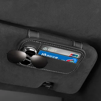 Автомобильный солнцезащитный козырек Для очков, держатель для солнцезащитных очков, Отделочная сумка для хранения карт, подходит для Jaguar XF XJ XE E F I Pace F S X Type Xk Xkr 14
