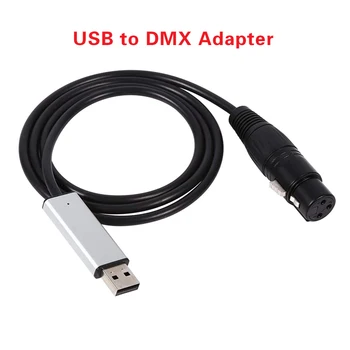 Адаптер интерфейса USB-DMX LED DMX512, контроллер сценического освещения для ПК, диммер, интерфейс Led Dmx512 с компакт-диском для дискотеки DJ