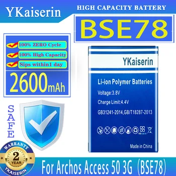 Аккумулятор YKaiserin BSE78 2600mAh для Archos Access 50 Access50 3G AC50AS3G/AC50AS4G Bateria 3
