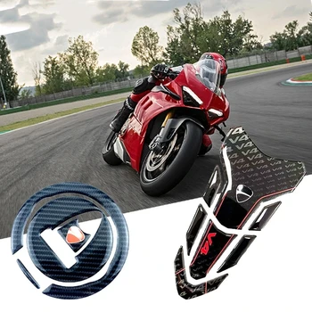 Аксессуары Для мотоциклов Топливный Бак 3D Гелевые Наклейки Для Ducati Streetfighter Panigale V4 V2 959 Защитная Наклейка Рыбья Кость Наклейки 2