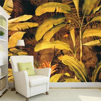 банановые листья beibehang из Юго-Восточной Азии, бумага для 3D-фотообоев для фона, декоративная роспись для телевизора, обои для 3