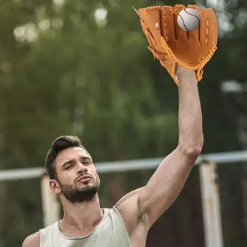 Бейсбольная Перчатка Для Метания Правой Рукой Бейсбольные Перчатки Для Ловли Бейсбола и Подачи Тренировочные Инструменты для Начинающих Бейсболистов и молодежи 5