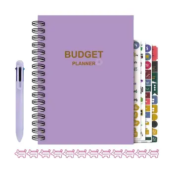Бюджетный переплет Спиральный Дизайн Планировщик составления бюджета И Органайзер Счетов Книга Планировщик Составления бюджета И Книга Включает Финансовые Цели на месяц вперед. 10