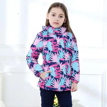 Водонепроницаемые пальто для маленьких девочек с флисовой подкладкой, детская верхняя одежда на молнии, детская одежда, куртки для 3-12 лет