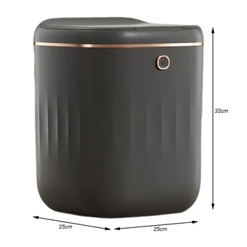 Водонепроницаемый индукционный автоматический датчик крышки Кухонный электрический с бесшумным мусором Мусорное ведро для ванной комнаты Smart High Sensitivity 14