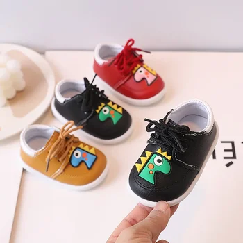 Детская Обувь для малышей 0-2-3 лет; маленькие кожаные туфли для младенцев; Удобная обувь на мягкой подошве для мальчиков и девочек; 14